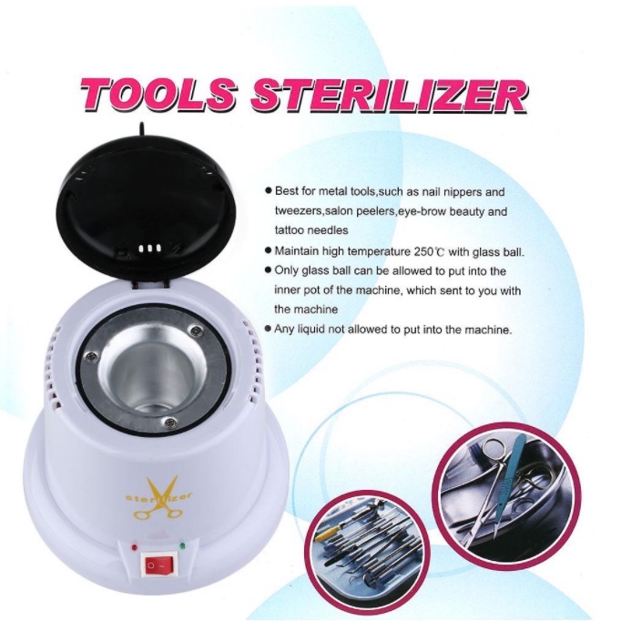 Nail Art Steam Autoclave Scissor Manicure Sterilizer Machine with 150g