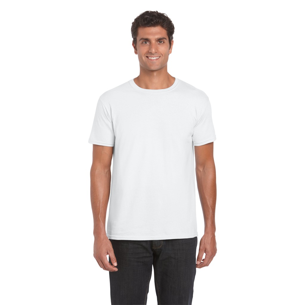 Gildan Premium Cotton Adult T-Shirt (White) | Shopee Philippines