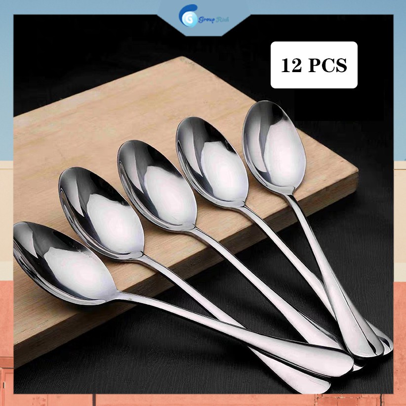 THICK stain less steel stainless steel spoon 12pcs stainless steel