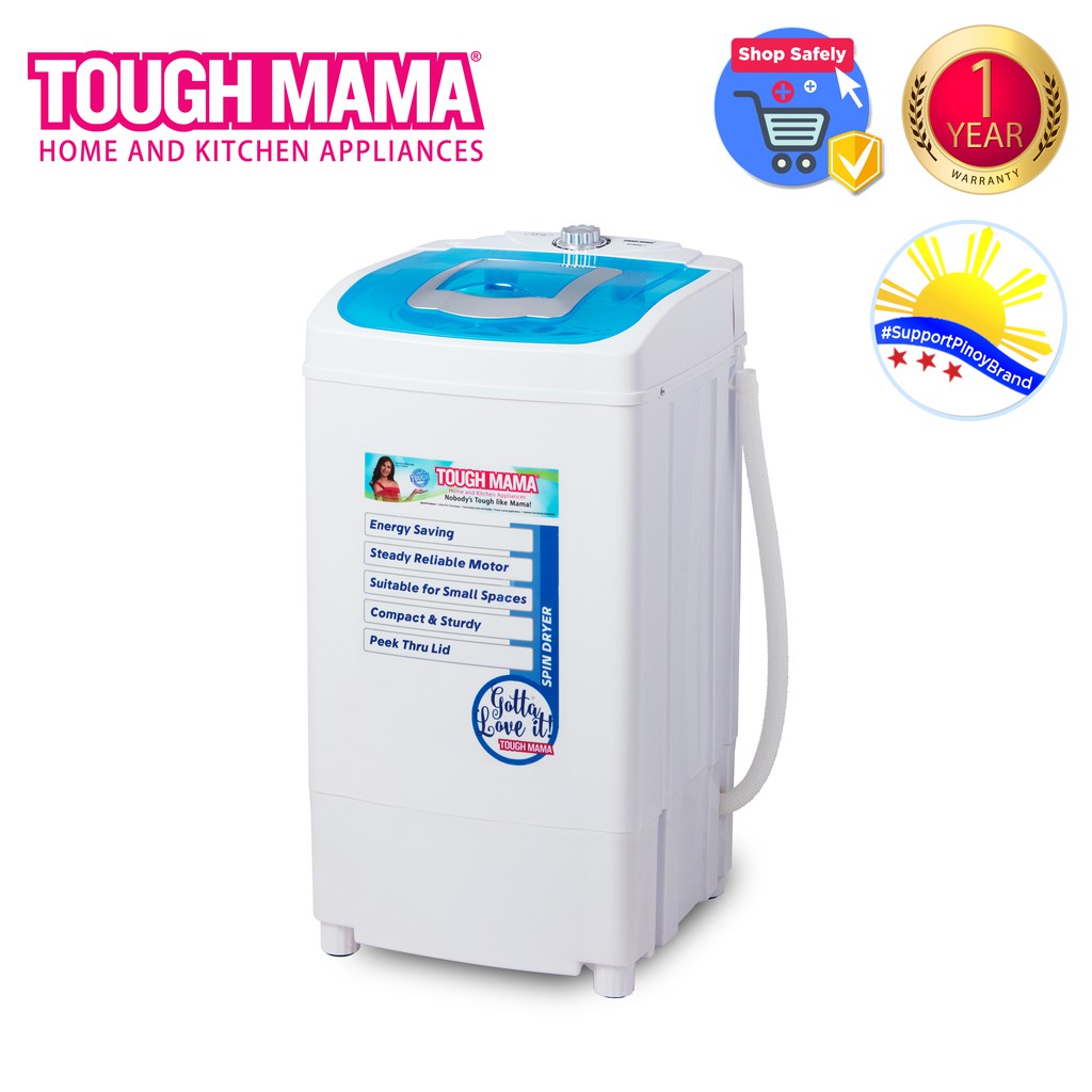 Tough Mama NTMSD1 Spin Dryer 6.8kg Laundry Dryer Single Spin Dryer