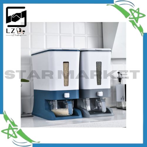 STAR- 8 to 10kg Rice Dispenser and Storage with measuring cup, Whole ...