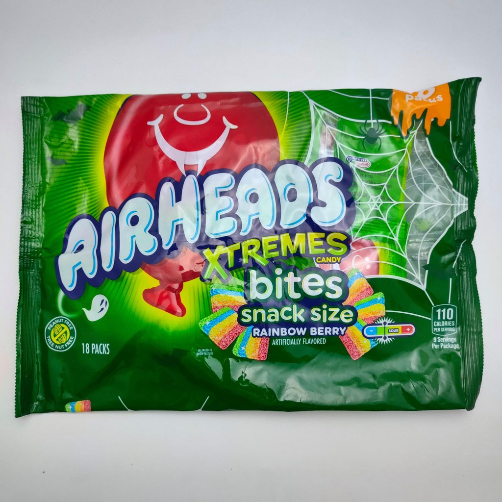 AIRHEADS XTREMES BITES SNACK SIZE (18 PACKS). IMPORTED FROM USA