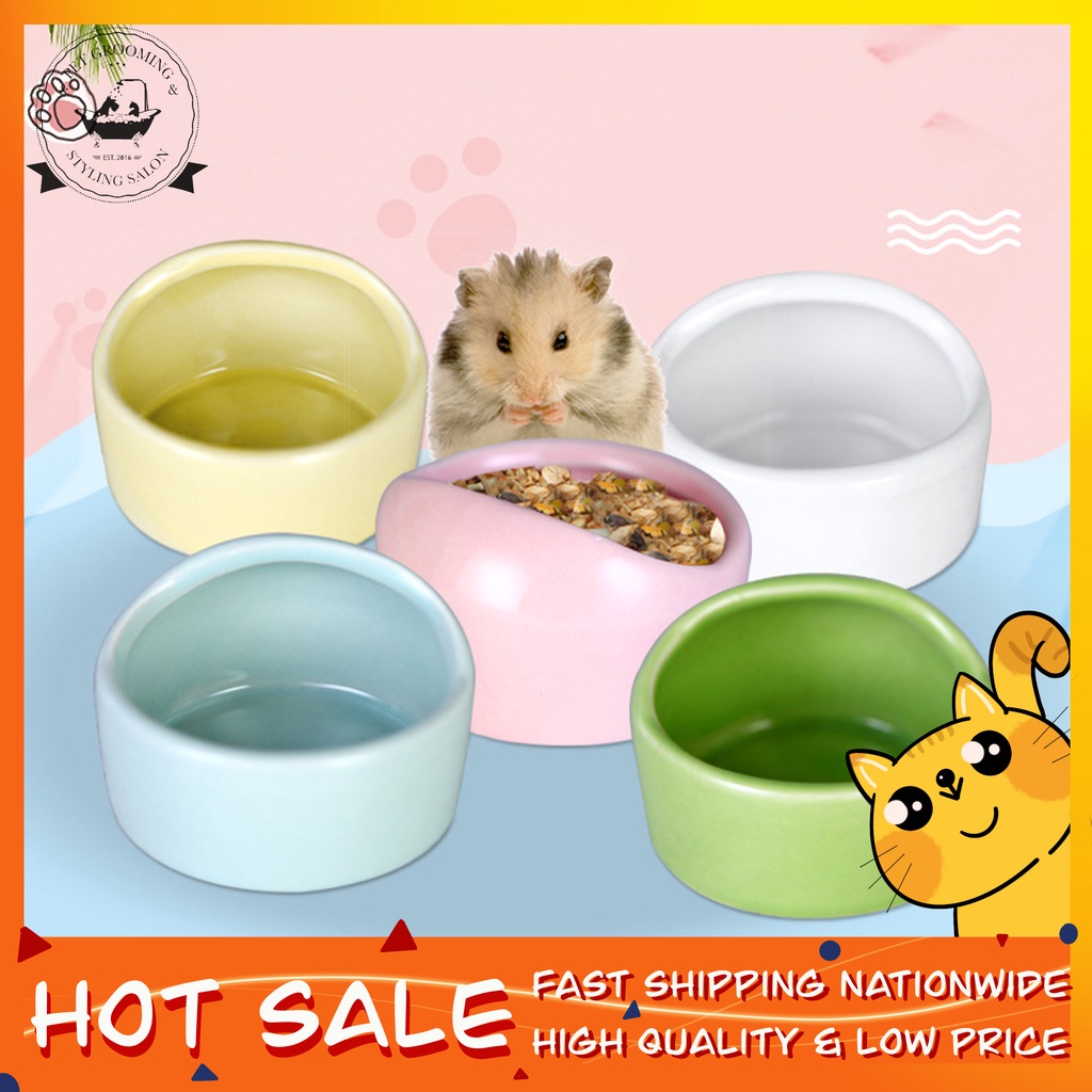 Hamster food clearance and water bowl