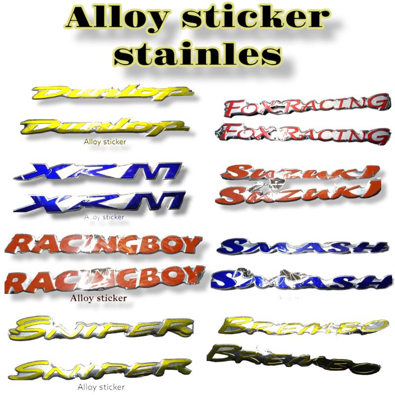 Alloy Sticker Suzuki Sniper Fox Racing Monster Racingboy Xrm Smash ...