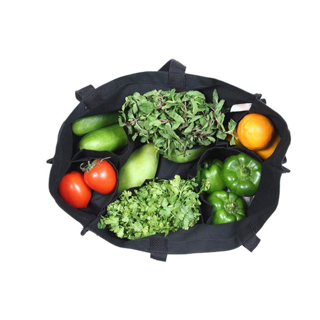 Vegetable shopping discount bag with compartments