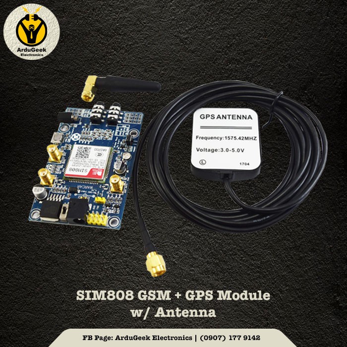 SIM808 GSM GPRS GPS Module with GSM and GPS Antenna | Shopee Philippines