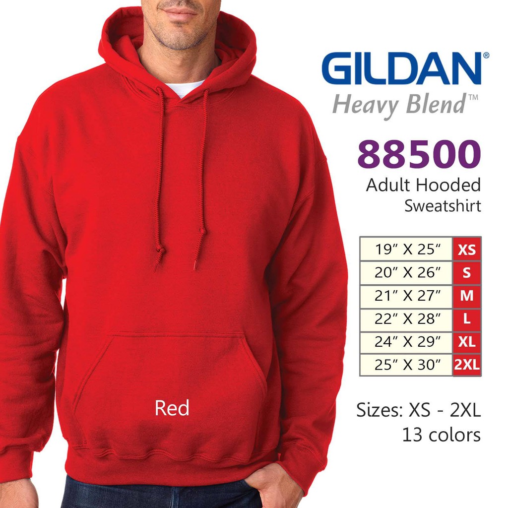 GILDAN HEAVY BLEND 88500 HOODED PULLOVER SWEATSHIRT Shopee Philippines