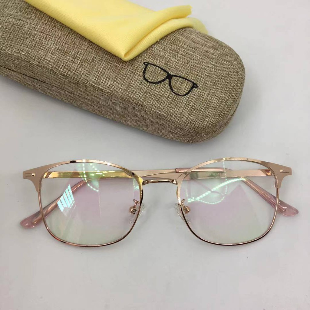 Metal frame anti blue light eyeglasses for unisex replaceable lens lens 9041