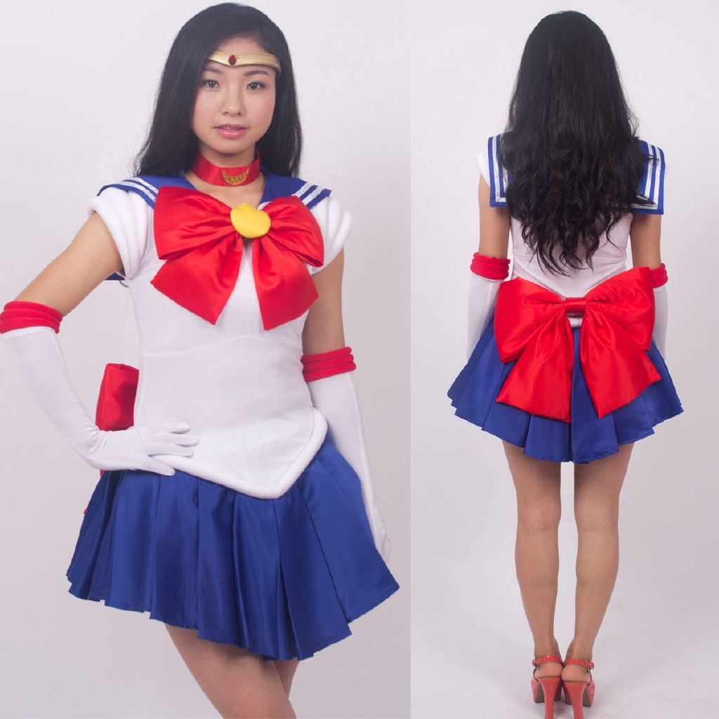 Sailor Moon Dress Kids Women Costume Girl Cosplay Dress Skirt | Shopee ...