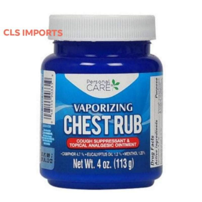 Chest Rub Personal Care Eucalyptus Oil Vaporizing Chest Rub 113g