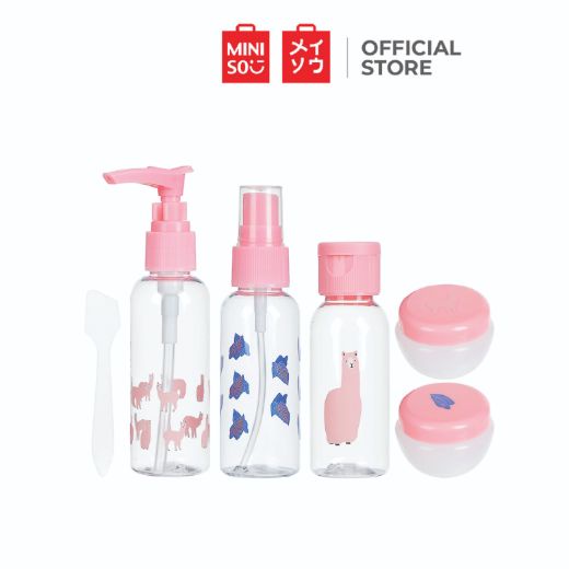 Miniso Garden Party Series Travel Kit Bottle Containers Set 6 Pcs