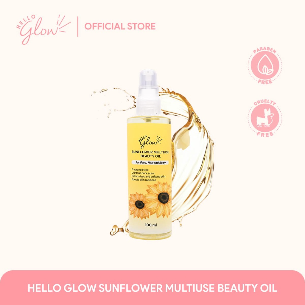 Hello Glow Sunflower Multiuse Beauty Oil 100ml (Makeup Remover