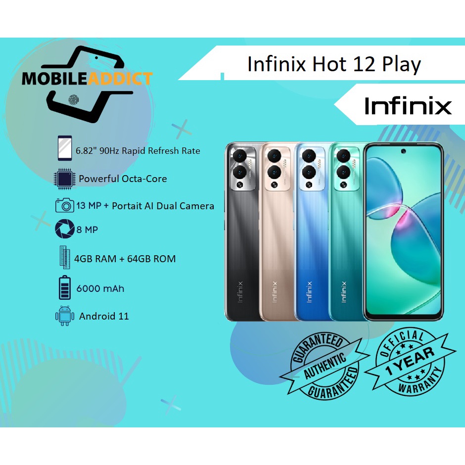 infinix hot 12 4gb 128gb