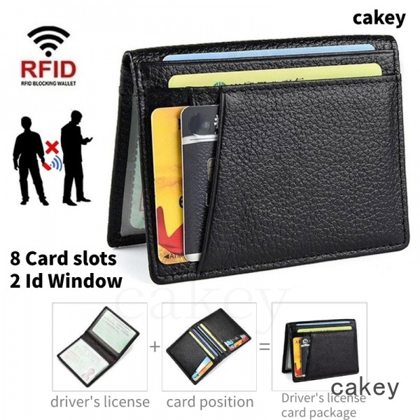Ultra Slim Pocket Wallet Bifold Men Wallet With 8 Card Slots Minimalist