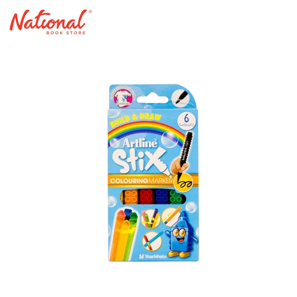 Artline Coloring Marker Set 6 Colors National Book Store Shopee