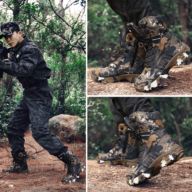 Camouflage hot sale military boots