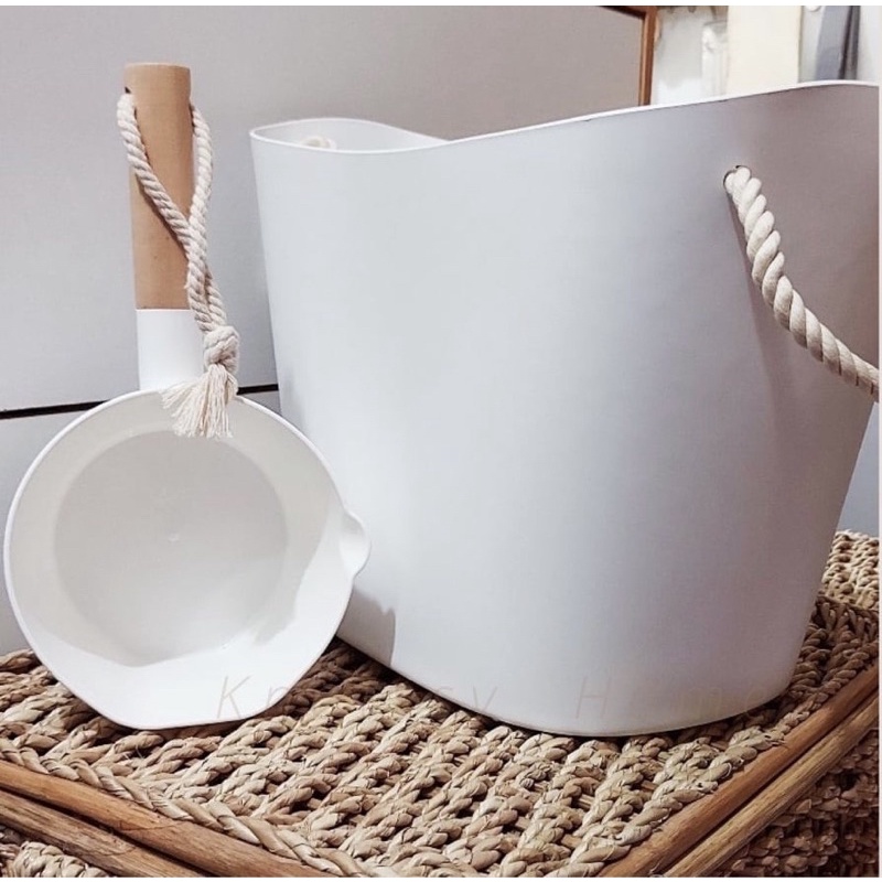 Nordic Style Minimalist Bucket Pail and Dipper Shopee Philippines