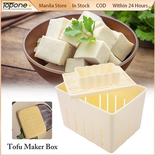 Kitchen Plastic Rectangle Handmade Press Maker Tofu Mold Cutter Box Case White