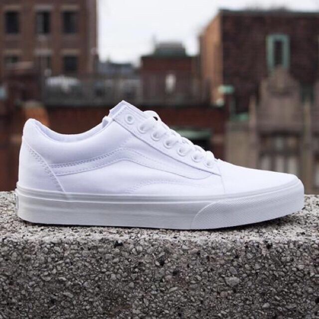 All white clearance old school vans