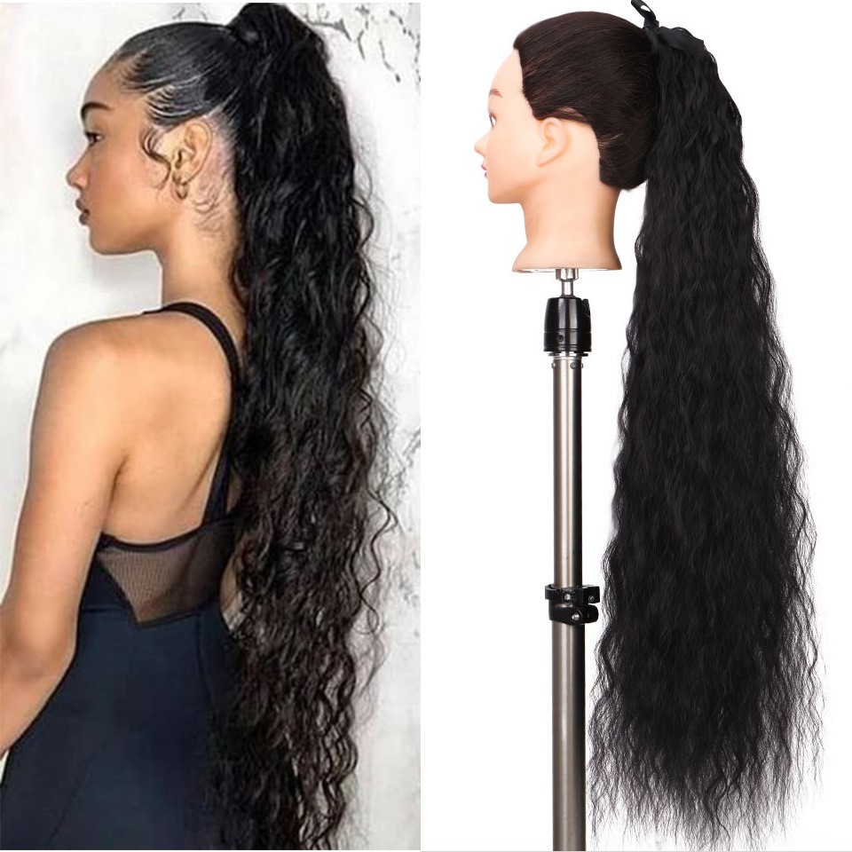 Curly Ponytail Wig Fake Long Hair Ponytail 32 Inch Long Afro Curly