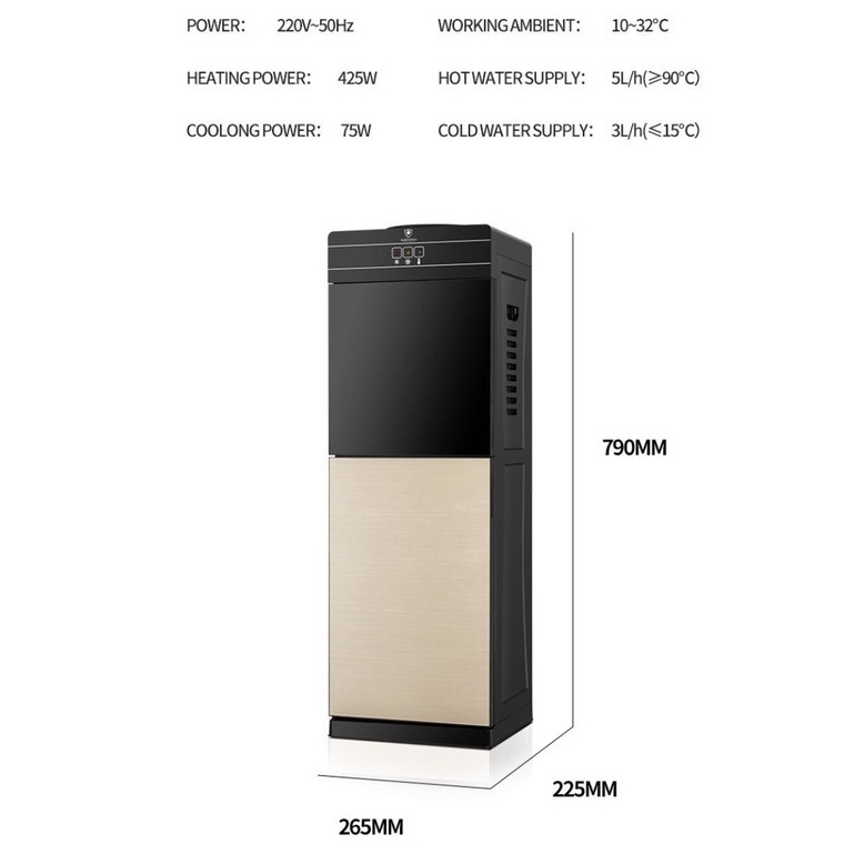 Kaisa Villa water dispenser bottom load hot and cold desktop water