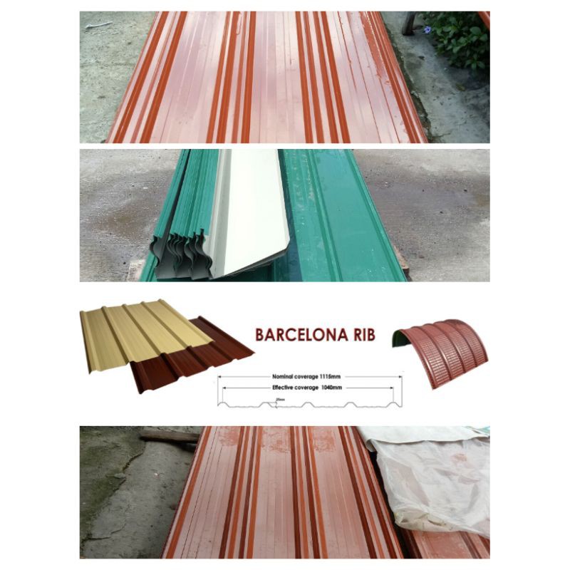 Rib Type Longspan Roof Color Roof At Standard Thickness Shopee Philippines