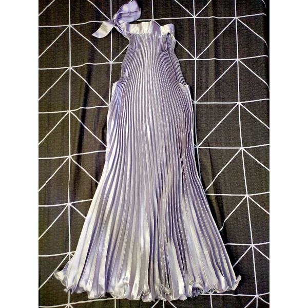 Electric shop pleated gown