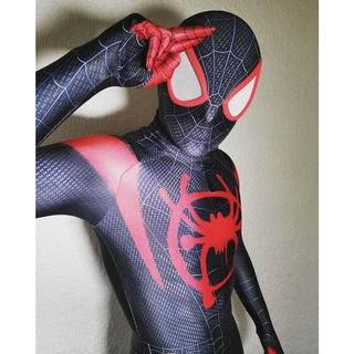 3D Print Newest Anime Miles Morales COSPLAY Costume, Into The Verse Superhero Halloween Zentai Bodysuit store For Adult Kids, Spider-man Bodysuit