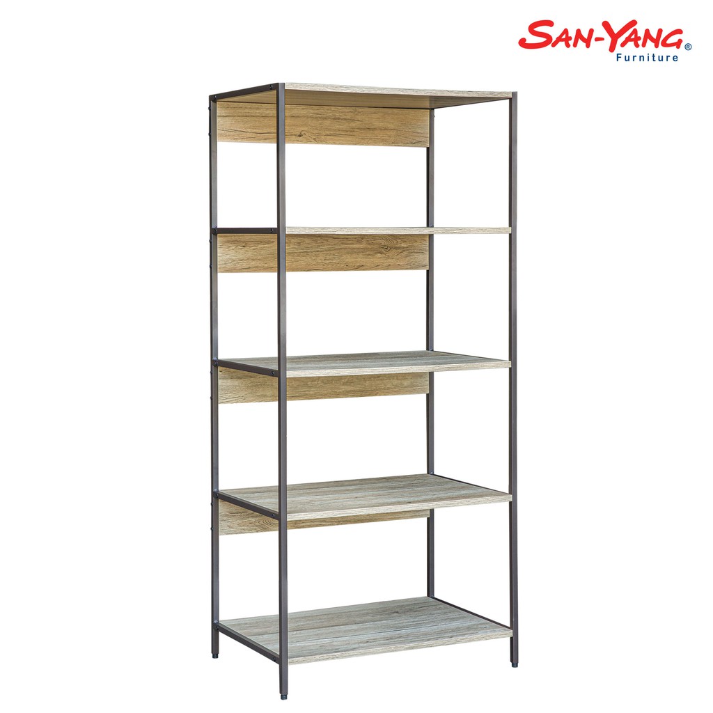 Display Shelf 4-Layer Light Oak 211037 | Shopee Philippines