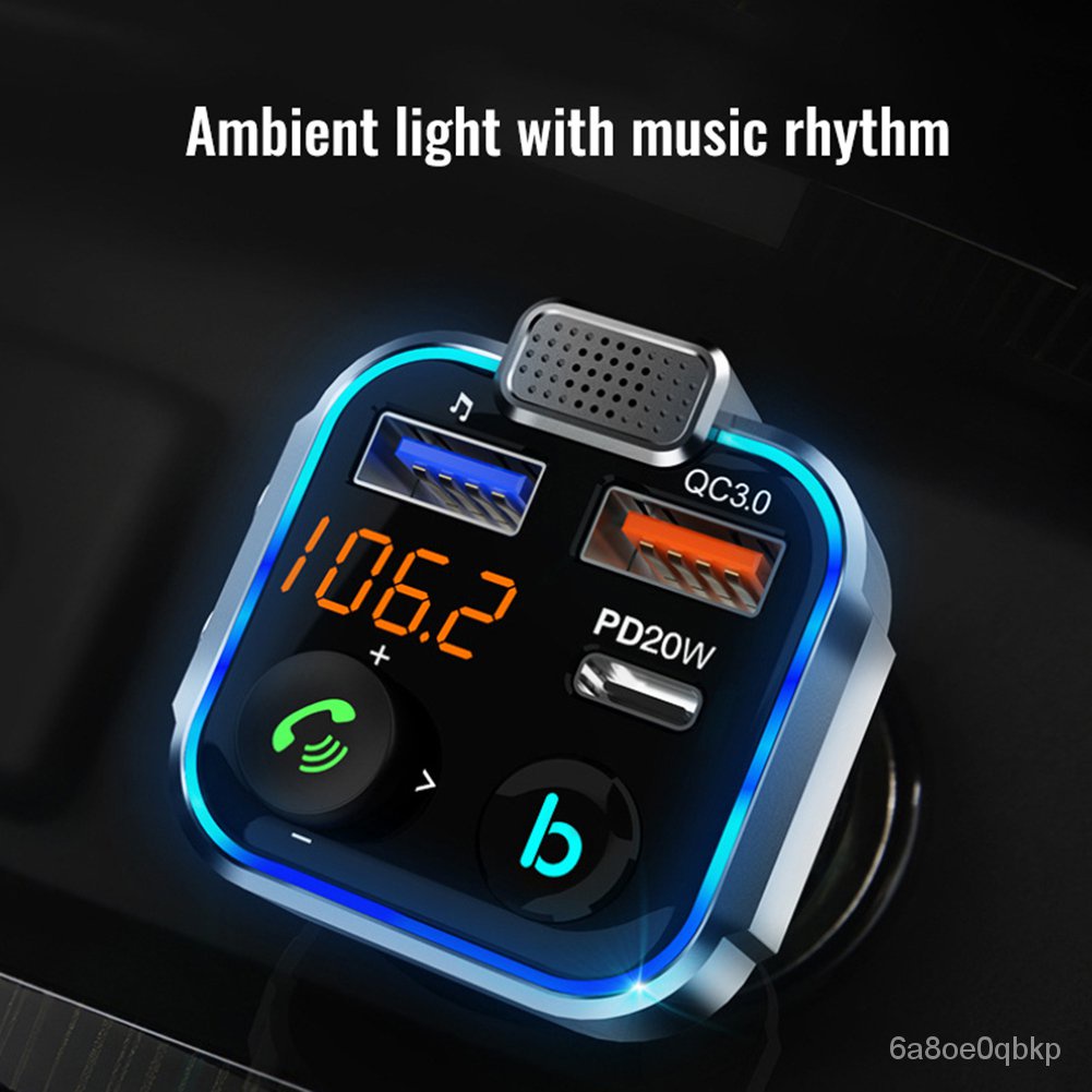 BT23 Radio Adapter 5.0 FM Transmitter Car Handsfree Music Player 2 USB