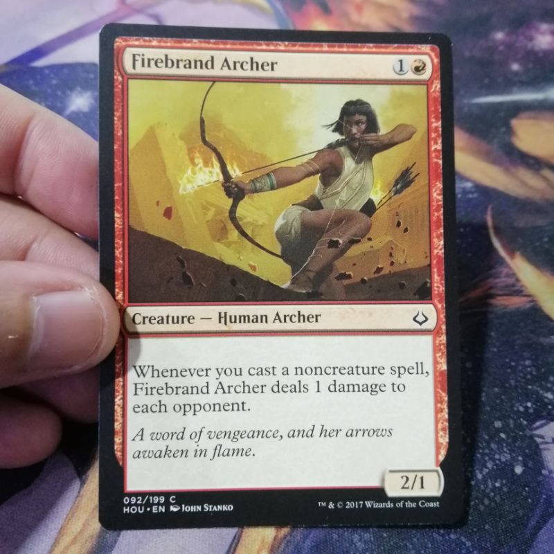 1 firebrand archer mtg HOU magic card red common | Shopee Philippines
