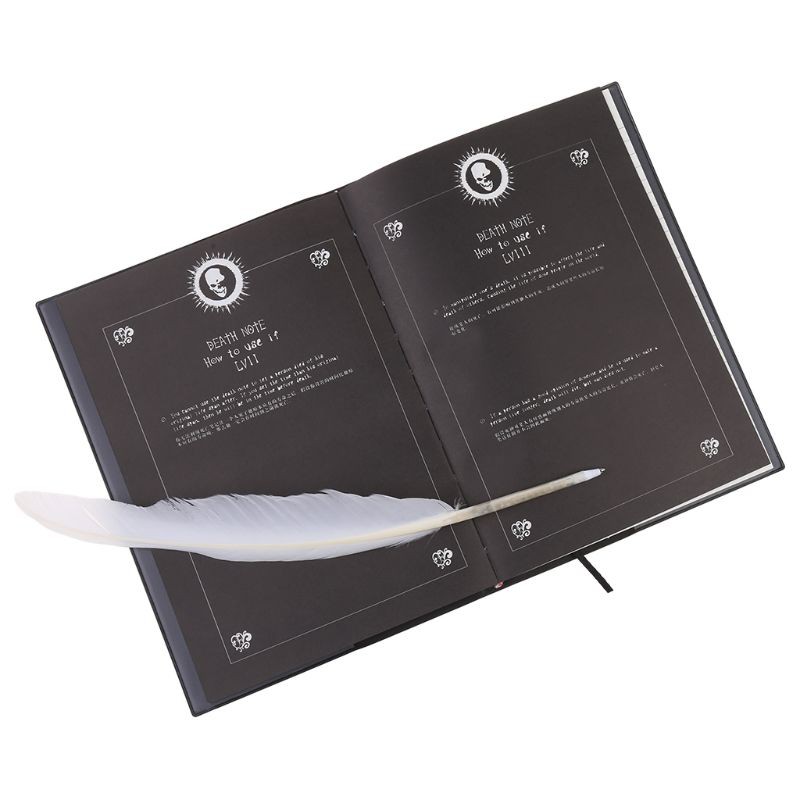 Death Note Cosplay Notebook & Feather Pen Book Anime Diary Cartoon ...