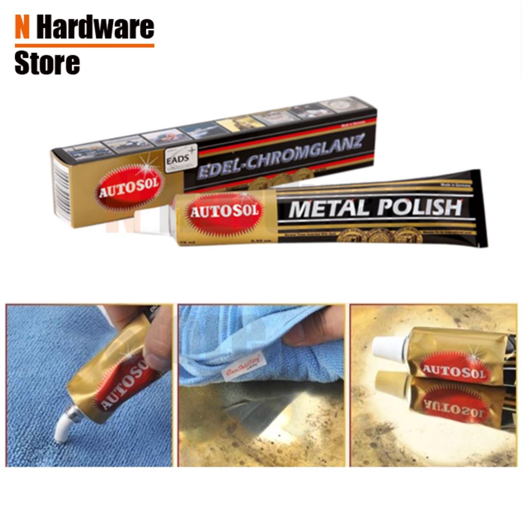 Autosol Metal polish paste Rust Remover polishing paste 50g Shopee