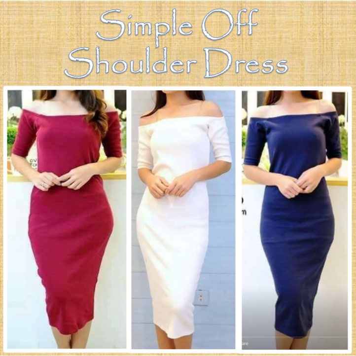 Off shoulder clearance dress shopee