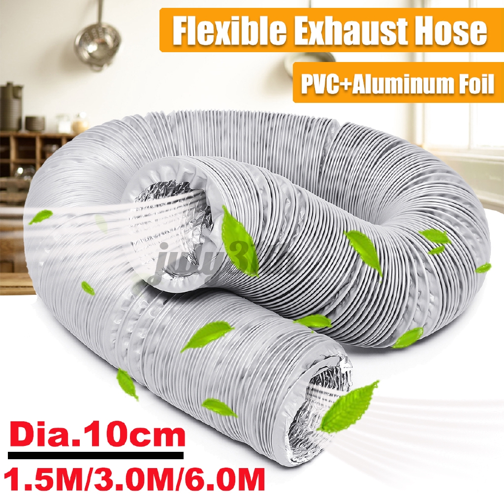 【Good Quality】80/100mm Dia Extractor Fan Duct Hose Fume Utility Ventilation Exhaust 5/10/20 Ft