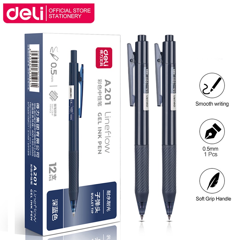 Deli A201 Gel Pen Ballpen Sign Bullet tip 0.5mm 1pc Shopee Philippines