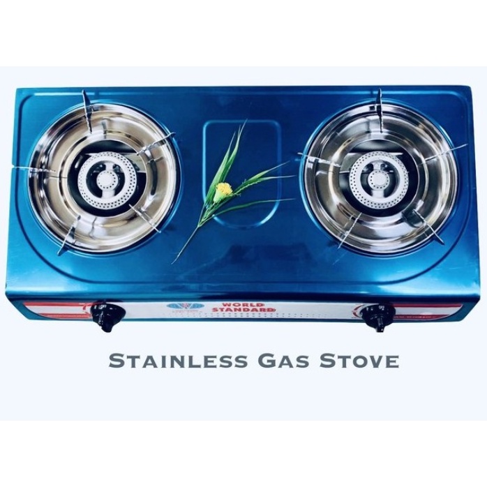 World Standard LPG Gas Stove Double Burner 232 (Stainless) Shopee