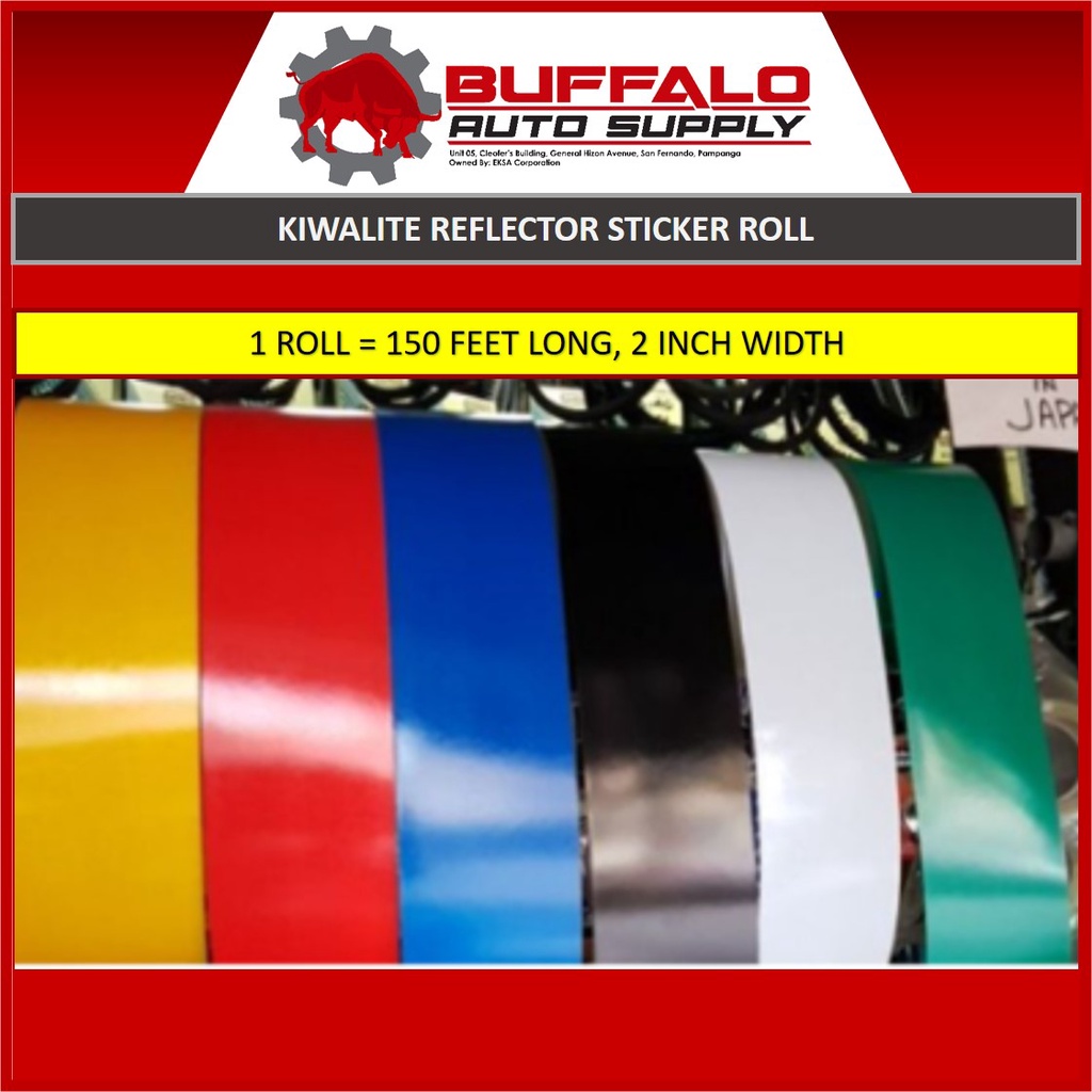 KIWALITE Reflector Sticker Roll (150 FEET LONG, 2 INCH WIDTH) Shopee