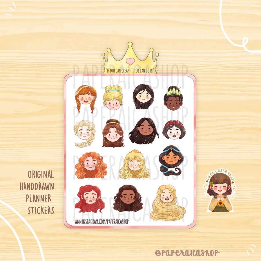 Cute Princess Stickers, Girl Stickers, Fairytale Stickers, Kid Stickers ...