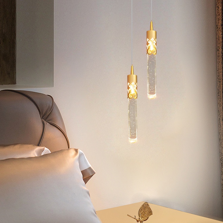 Modern Crystal Chandelier Ceiling Light LED Bar Counter Hanging Lights ...