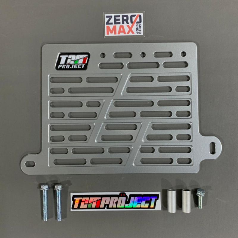 Tzm PROJECT Radiator Lid Cover Linear V2 Silver Yamaha All New AEROX ...