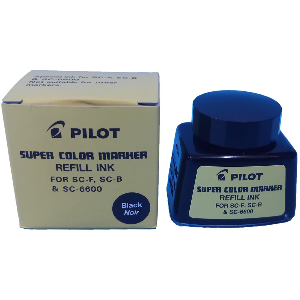 PILOT PERMANENT MARKER REFILL INK 30ML BLACK