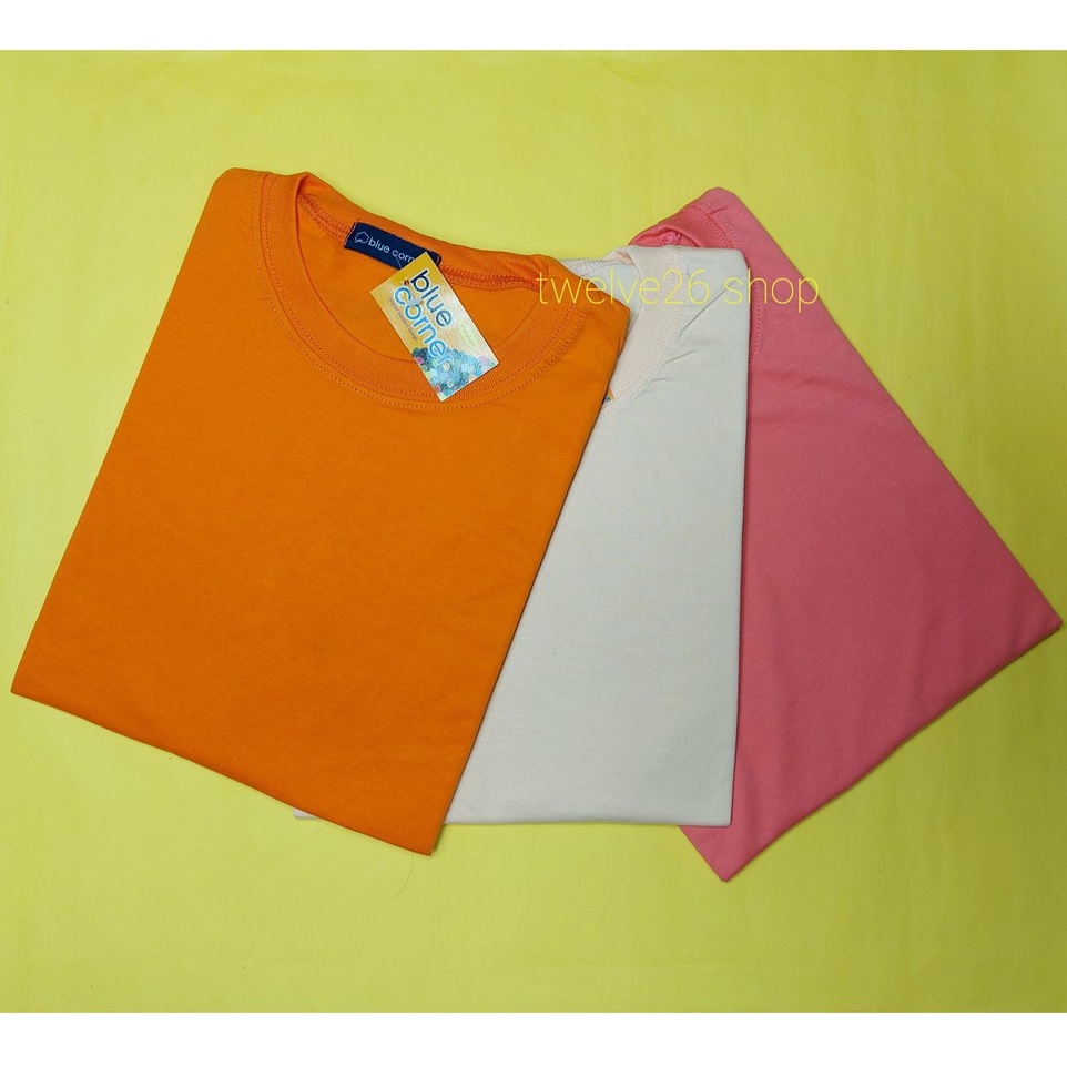 2024 Peach Fuzz BLUE CORNER Round Neck Plain TSHIRT Chestnut Peach