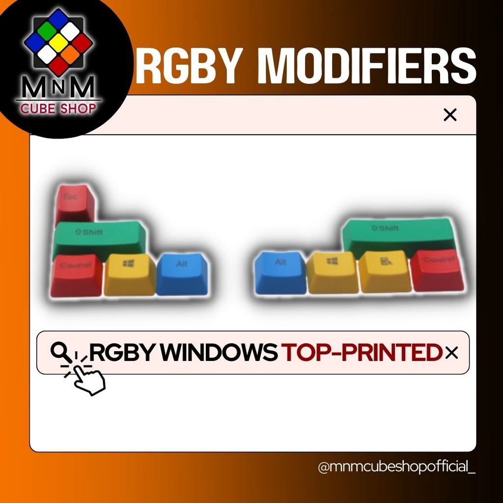 PBT SET MODIFIERS RGBY CMYK NON-BACKLIT FOR MECHANICAL KEYBOARDS ONLY ...