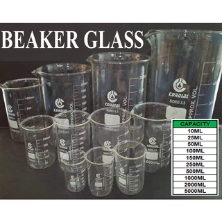 4Pcs/set 5ml/10ml/25ml/50ml Glass Beaker Pyrex Beaker Lab