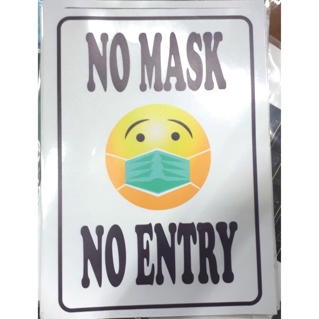 No Mask No Entry Reflective Sticker | Shopee Philippines