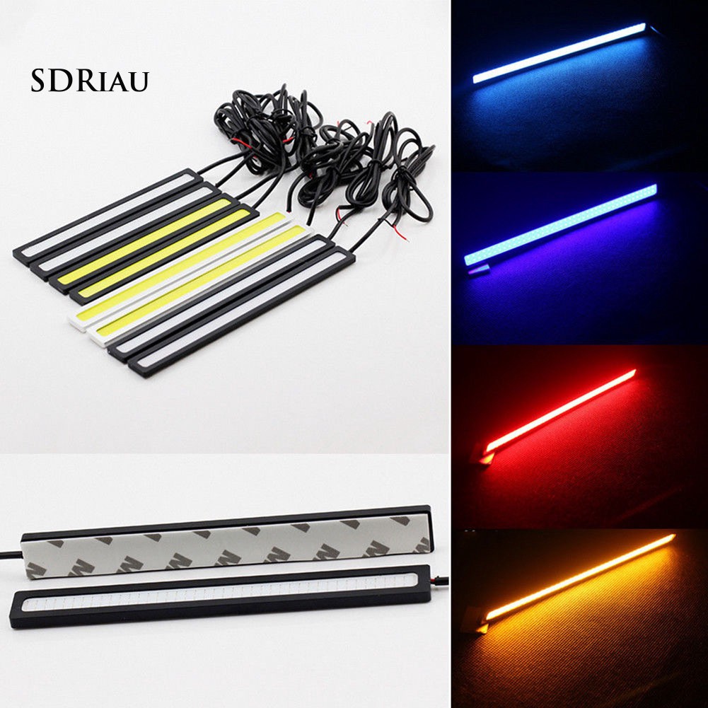 IMountek 2x 17cm COB LED Light Strip – White/Yellow 12V For DRL, Fog Lights (GPCT1059)