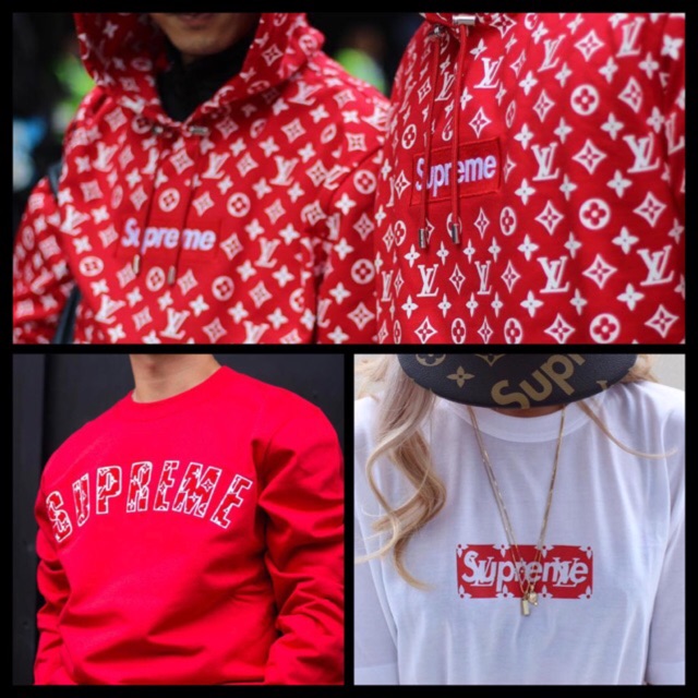 Lv x supreme hoodie, Luxury, Apparel on Carousell