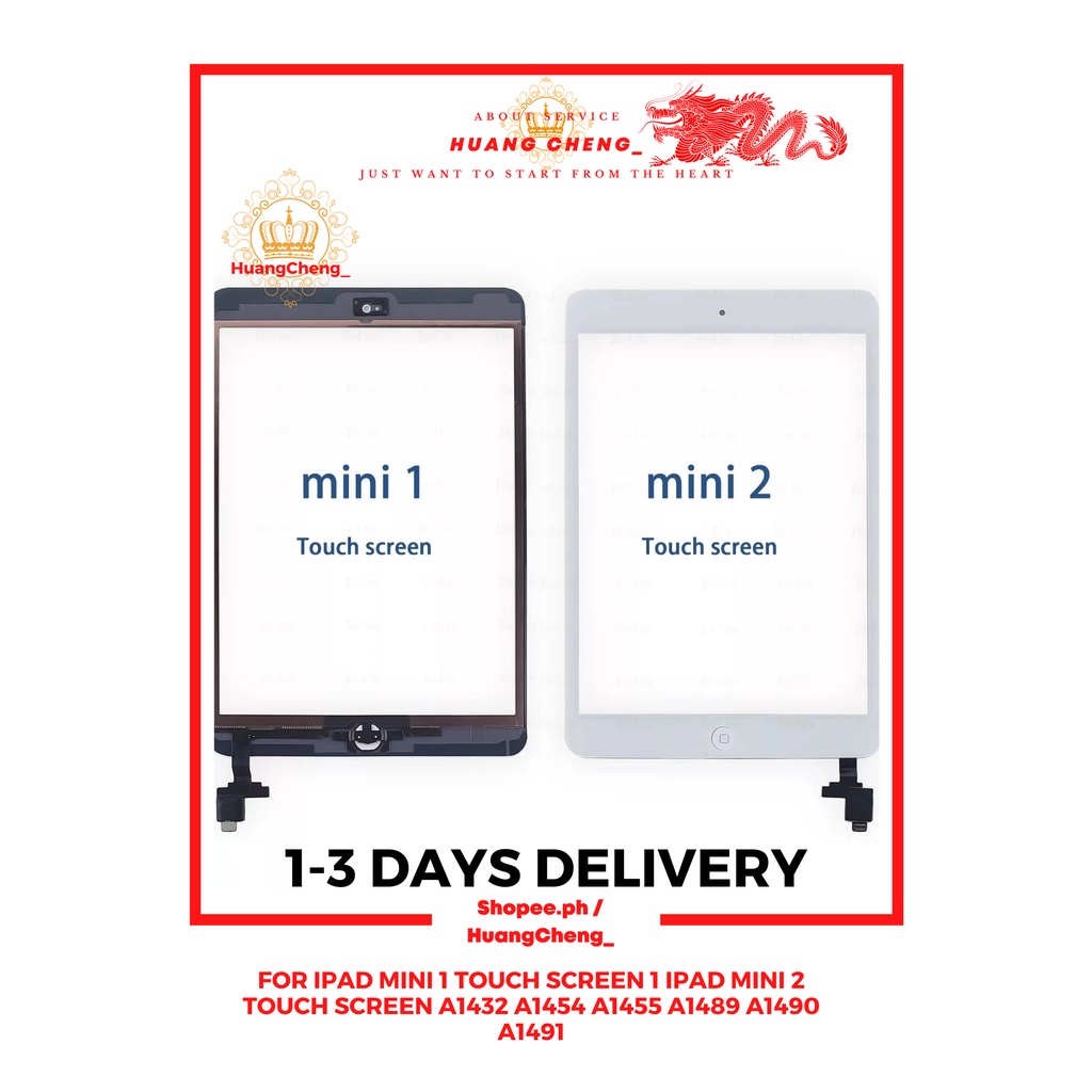 For iPad Mini 1 Touch Screen 1 iPad Mini 2 Touch Screen A1432 A1454