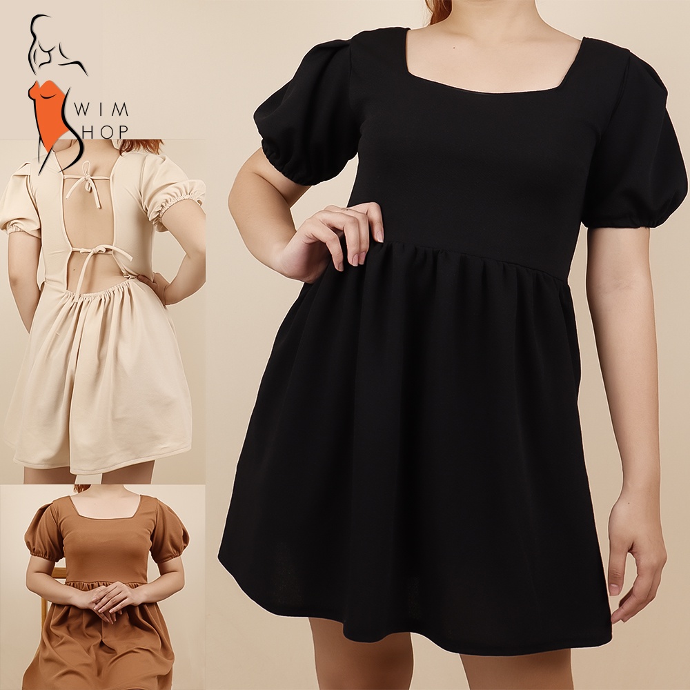 SS PHOEBE Dress Best Seller Backless Puff Sleeve Dresses | Shopee ...